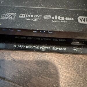 Sony 3D Blu-Ray Player BDP-S580 WI-FI 1080p HDMI Remote Netflix Youtube Pandora